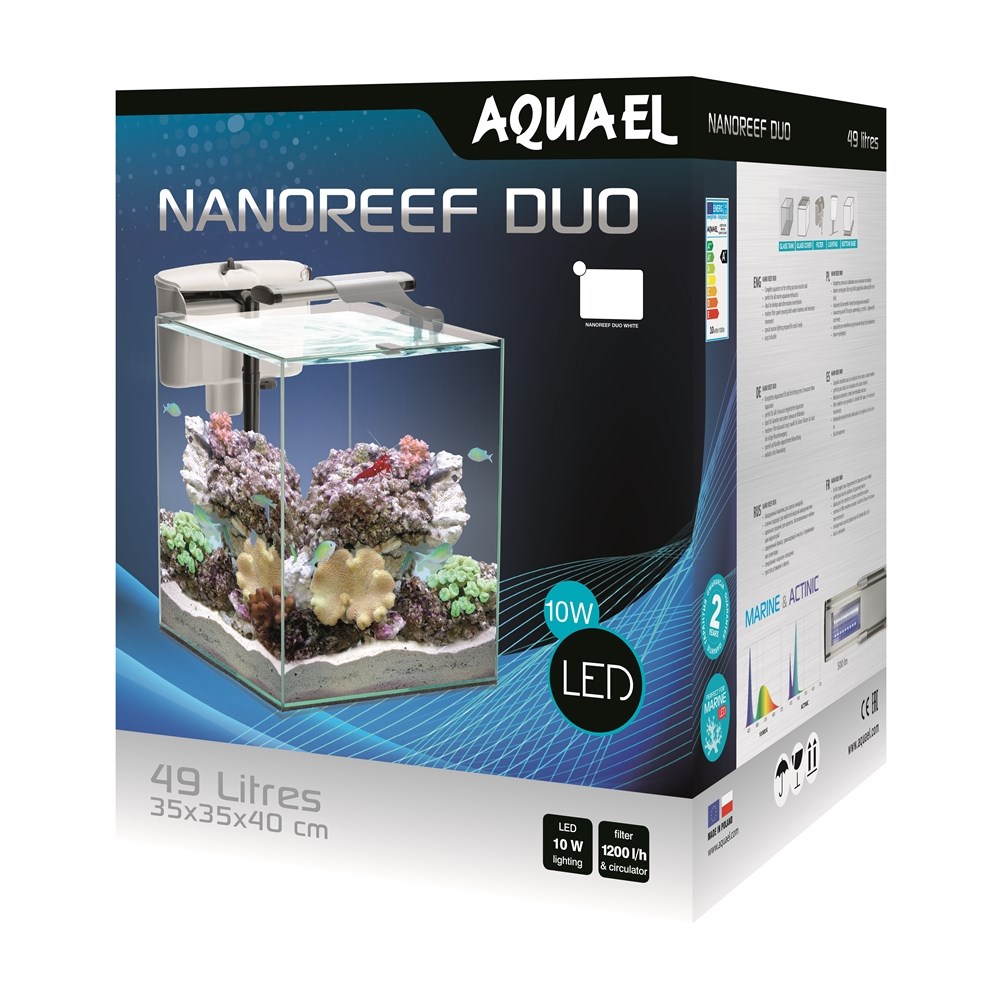 AQUAEL Nano Reef Duo LED 2.0 49 л, белый - морской аквариум с оборудованием AQ-124301 - фото 17817