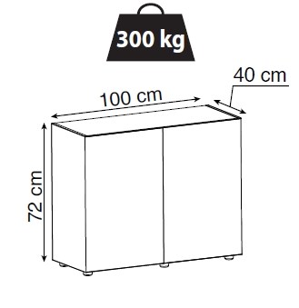 AQUAEL подставка для аквариума Glossy 100 - 100*40*72 прямая  Материал подставки: ДСП• Материал дверец:  ДСП с лаковым покрытием. 112933 - фото 18078