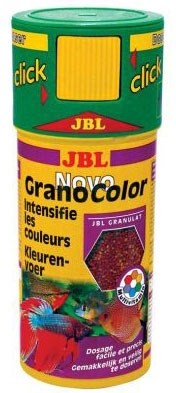 JBL NovoGranoColor 250 мл. (120 г.) - Основной корм в форме гранул для особенно яркой окраски рыб в б анке с дозатором - срок годности 282.3010400 - фото 19964