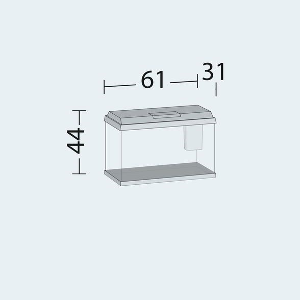 Juwel PRIMO 2.0 70 аквариум 70л белый (white) 61х31х44см LED 8w Фильтр Bioflow One нагреватель 50 Вт Juw-25475 - фото 20396