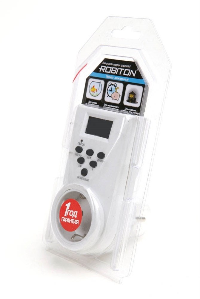 Robiton - таймер недельный электронный с заземлением EL-02 - фото 20663