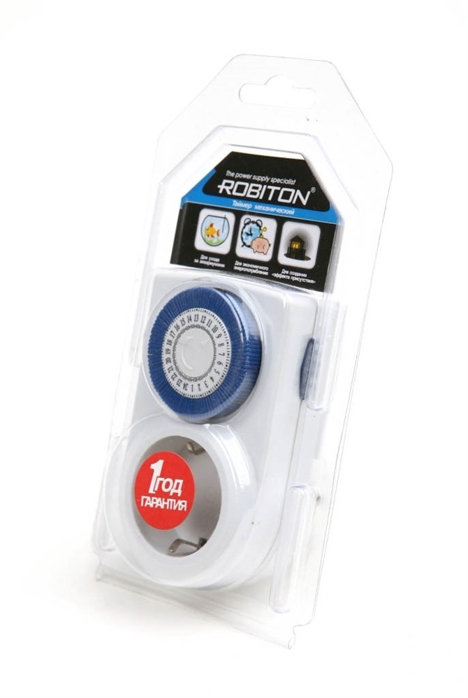 Robiton - таймер суточный электромеханический с заземлением ME-01 - фото 20671