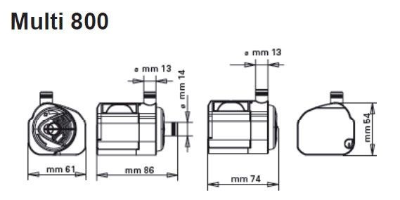 SICCE MULTI 800 PUMP, помпа многофункциональная 800л/ч, подъем 130см 38881 - фото 21389