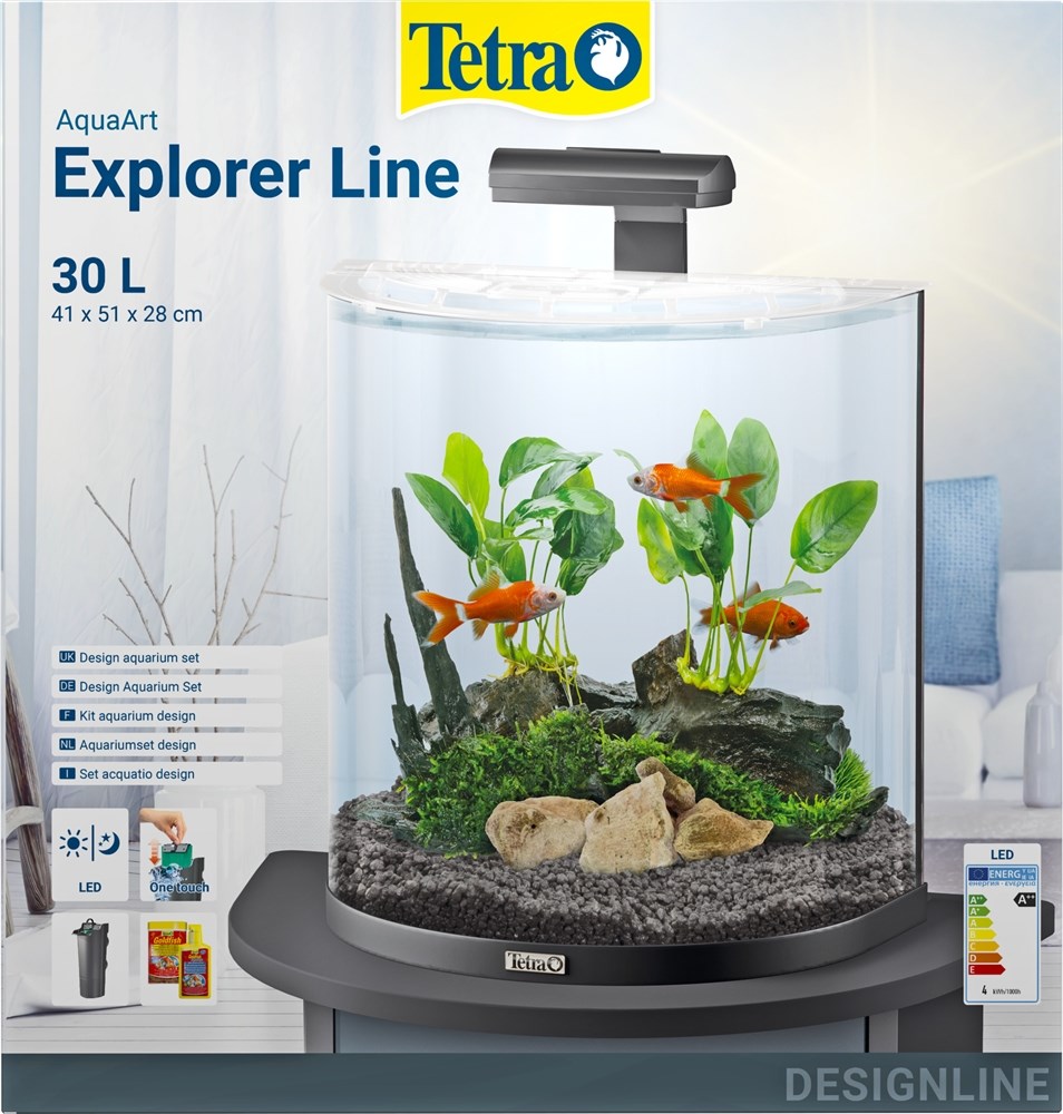 Tetra AquaArt Explorer Line Goldfish 30л аквариум со встроенным фильтром и LED-освещением 236875 - фото 21739