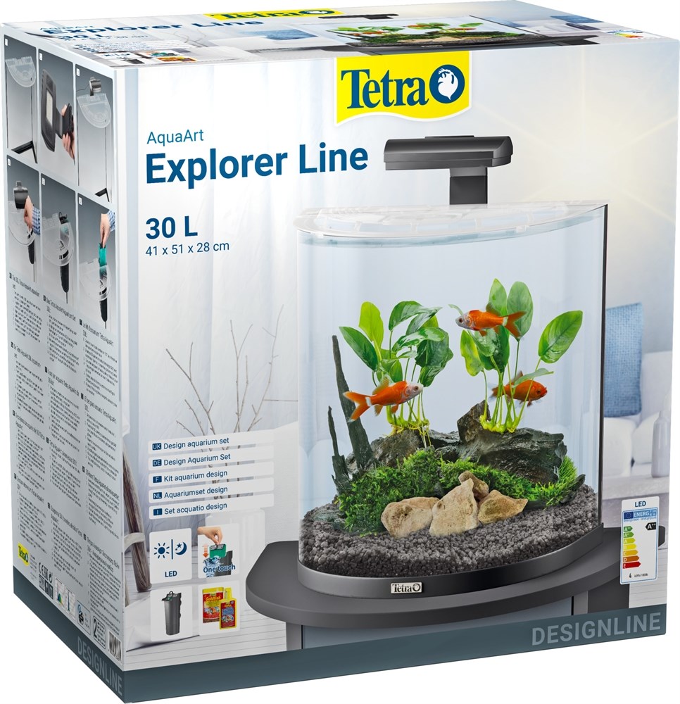 Tetra AquaArt Explorer Line Goldfish 30л аквариум со встроенным фильтром и LED-освещением 236875 - фото 21740