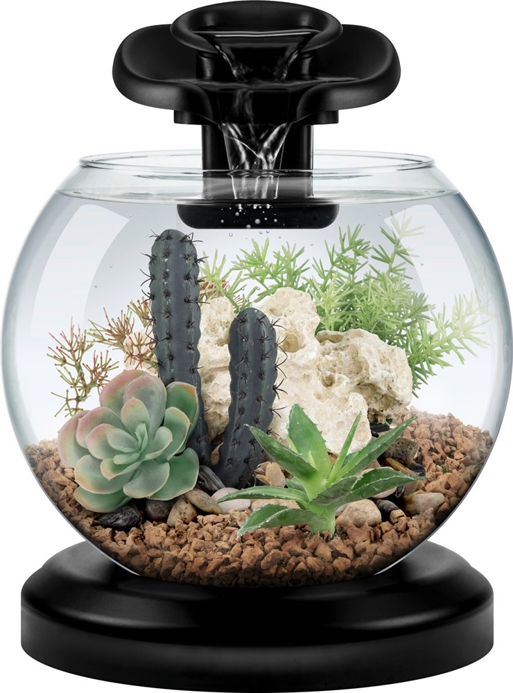 Tetra Cascade Globe Duo Waterfall (черный) 6,8л круглый аквариум с LED светильником Tet-279827 - фото 21846