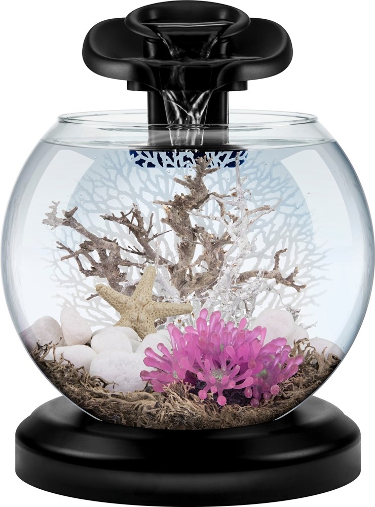 Tetra Cascade Globe Duo Waterfall (черный) 6,8л круглый аквариум с LED светильником Tet-279827 - фото 21847