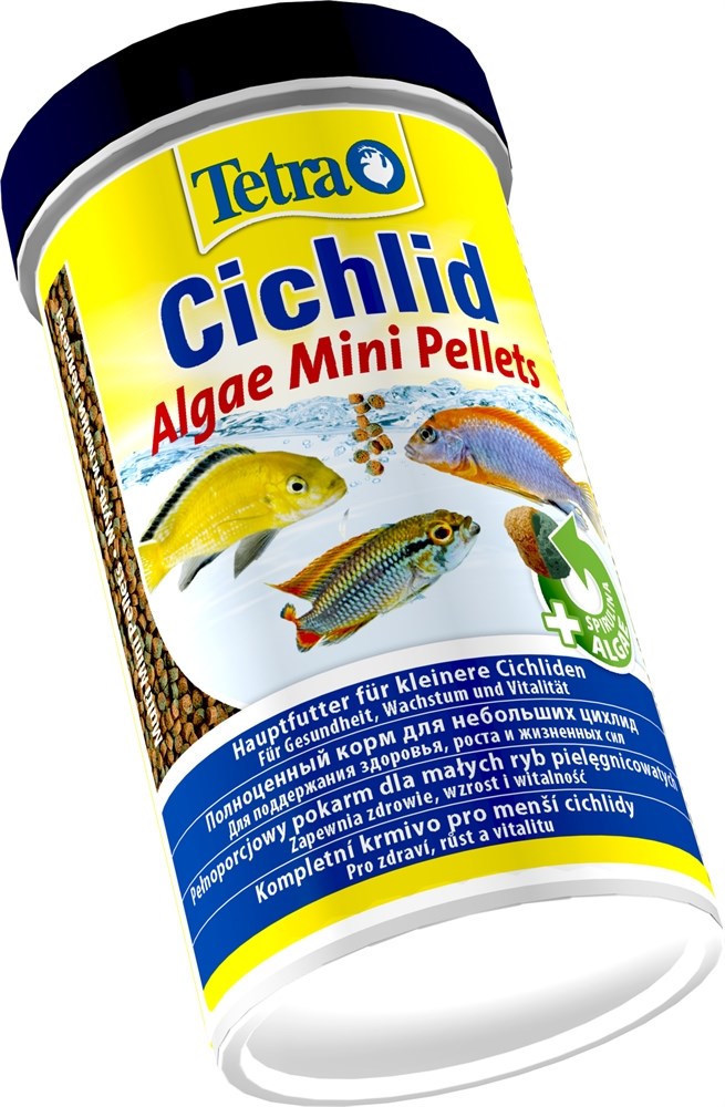 Tetra Cichlid Algae Mini 500 мл - корм с водорослями для мелких травоядных цихлид Tet-197480 - фото 21865