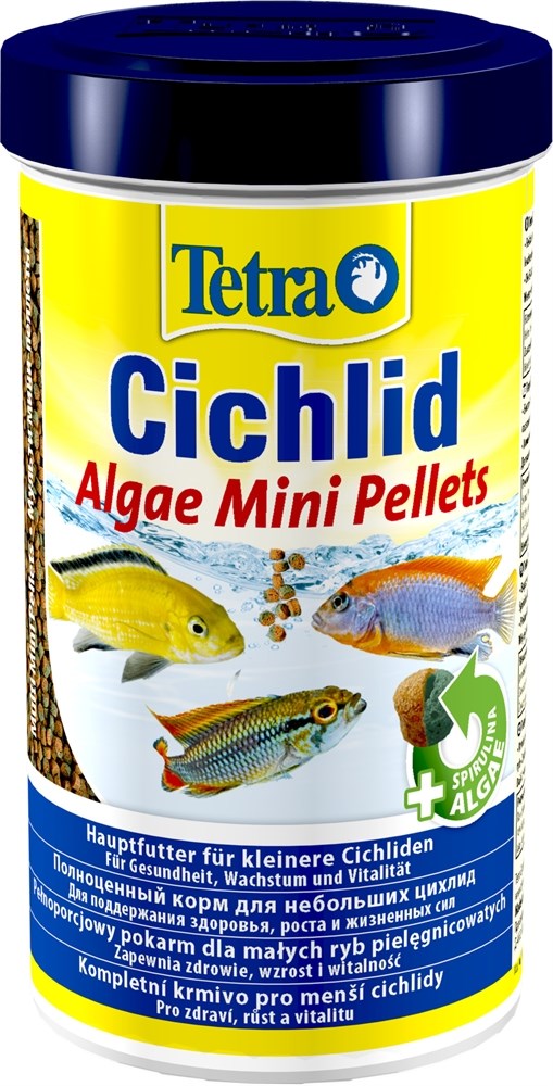 Tetra Cichlid Algae Mini 500 мл - корм с водорослями для мелких травоядных цихлид Tet-197480 - фото 21866