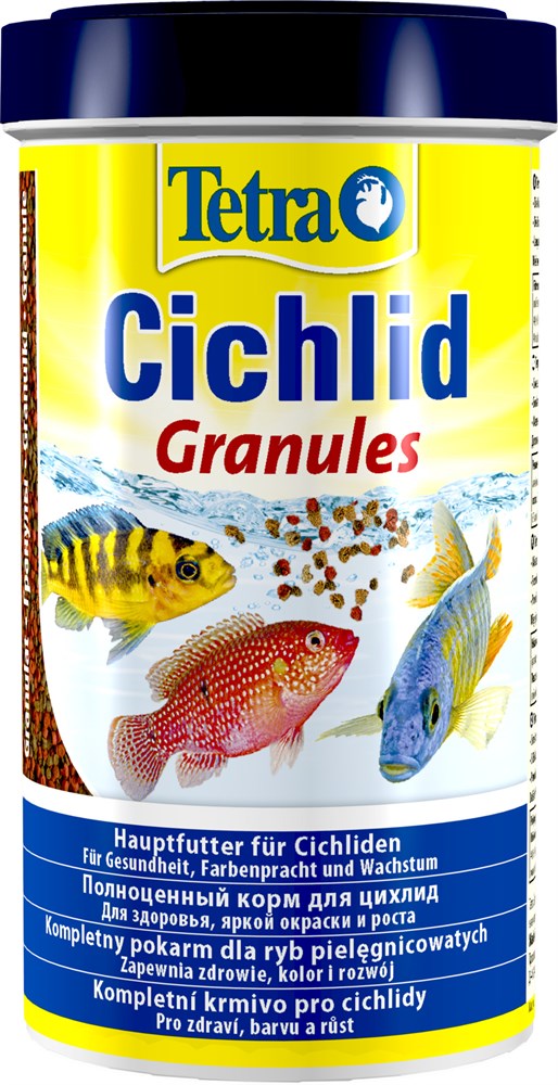 Корм дял рыб Tetra Cichlid Granules всех видов цихлид в гранулах 500мл