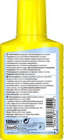 Tetra EasyBalance 100 мл - средство для уменьшения количества подмен воды в аквариуме Tet-770492 - фото 22026