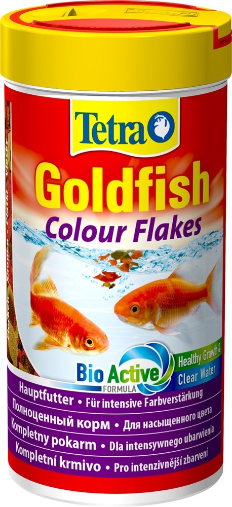 Tetra Goldfish Colour 250 мл - корм для улучшения окраски золотых рыбок (хлопья) Tet-183780 - фото 22176