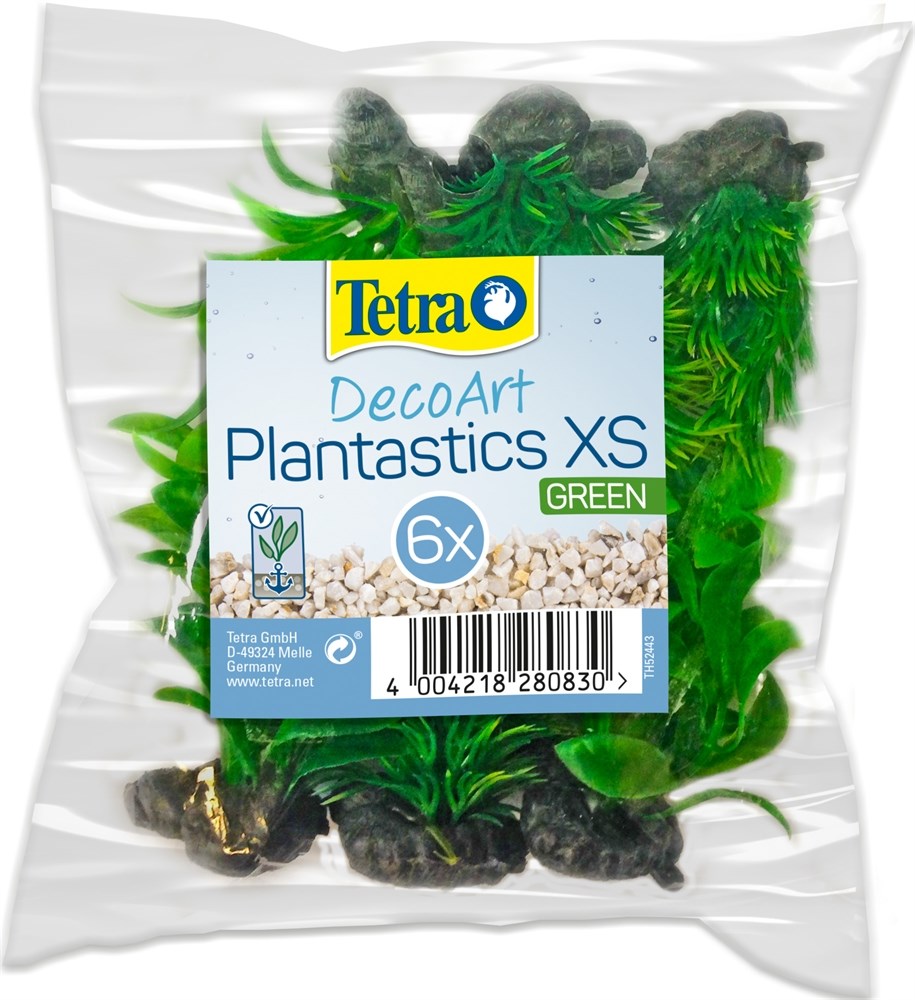 Tetra Plantastics XS Green - набор искусственных растений (2 вида по 3 шт.= 6 шт.), размер около 6 см Tet-280830 - фото 22526