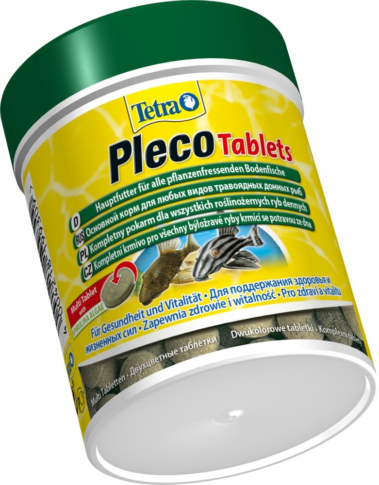 Tetra PlecoTablets 275 таблеток (150 мл) - корм для травоядных донных рыб Tet-199309 - фото 22558