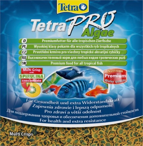 Tetra PRO Algae crisps 12 г (пакетик) - корм для растительноядных рыб 149397 - фото 22601