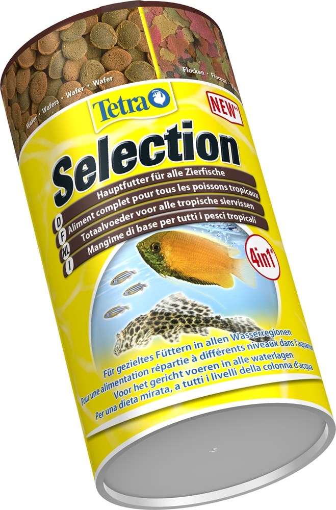 Tetra Selection 4 в 1 (250 мл) - хлопья, чипсы, гранулы, вафер микс Tet-247574 - фото 22752