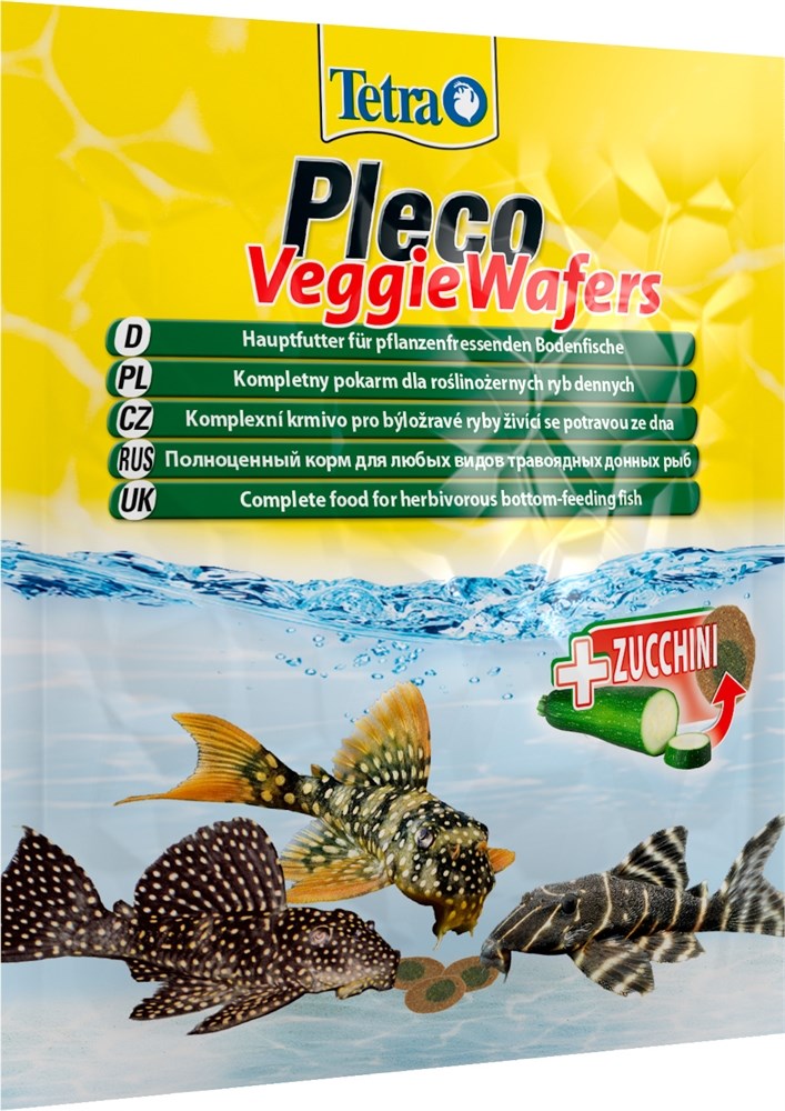 TetraPleco Veggie Wafers (пластинки) 15г - корм для растительноядных донных рыб 257313 - фото 23083