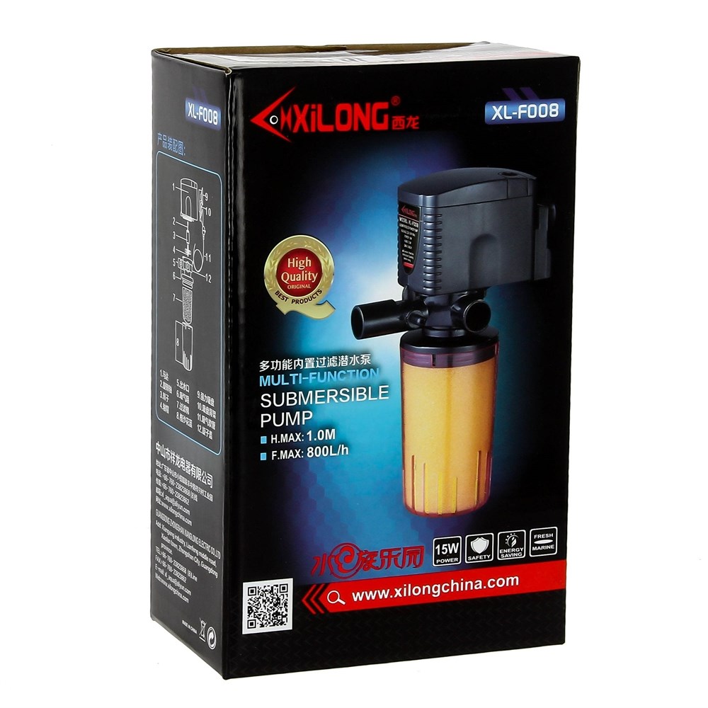 Xilong внутренний фильтр XL-F008 15Вт, 1000л/ч, h=1м XL-F008 - фото 23386