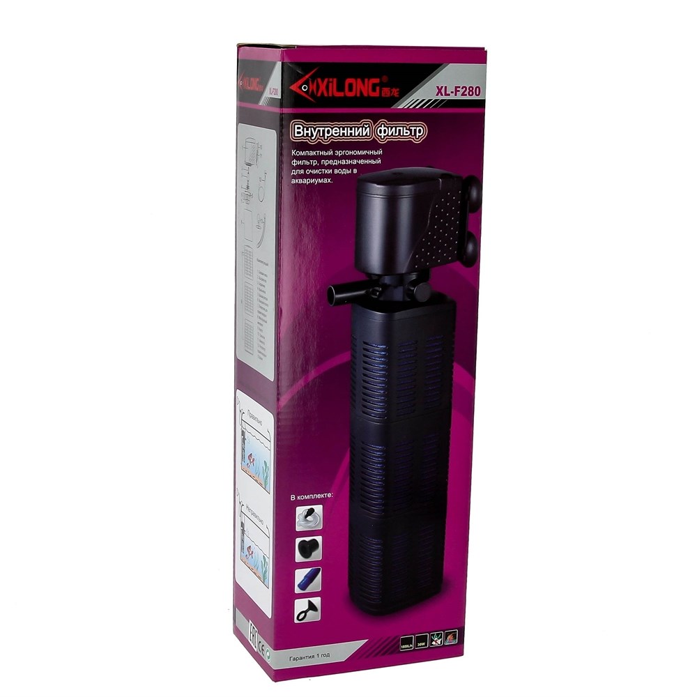 Xilong внутренний фильтр XL-F280 30Вт, 1800л/ч, h.max 1,5м XL-F280 - фото 23392