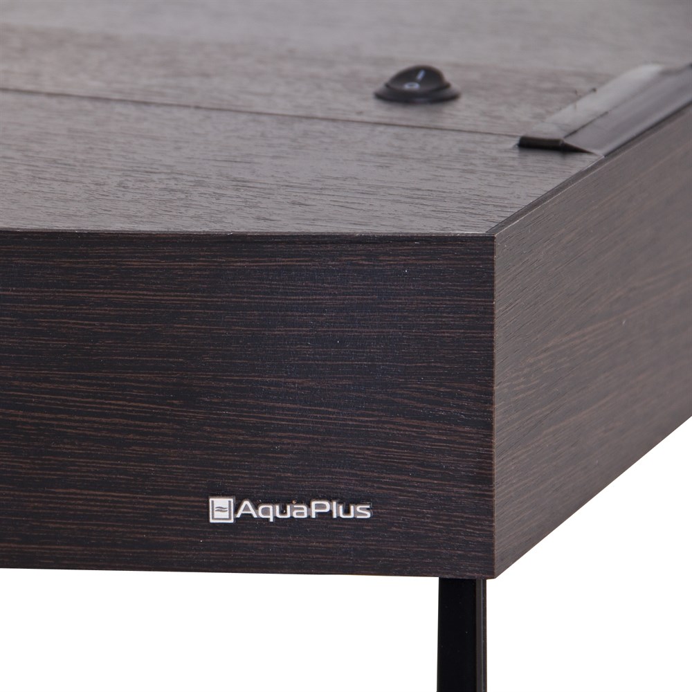 Aquaplus аквариум Ф-115 LUX цвет - венге -  (80*35*49) + крышка  1*16Вт (LED) a90090 - фото 24334