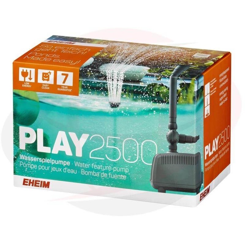 EHEIM PLAY 2500 помпа фонтанная  с тремя насадками, 38 Вт, 2300л/ч, h2,4м, кабель 10 м, 189х135х140 мм EM-5102010 - фото 24457