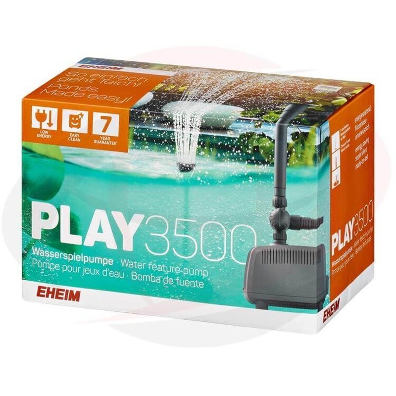 EHEIM PLAY 3500 помпа фонтанная с тремя насадками, 55 Вт, 3200л/ч, h2,9м, кабель 10 м, 189х135х140 мм EM-5103010 - фото 24458