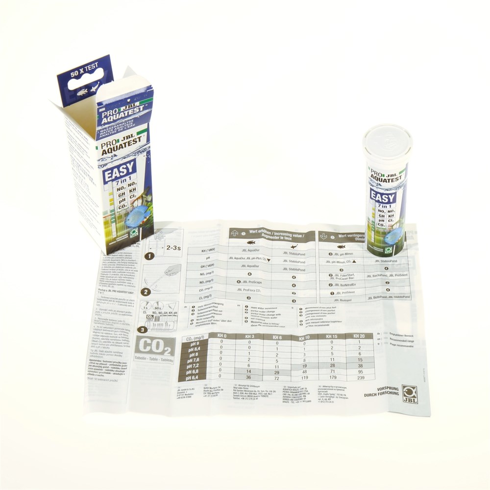 JBL EasyTest 7-in-1 (50 полосок) - тестовые полоски для быстрой проверки 7 основных параметров воды 282.2414400 - фото 24625