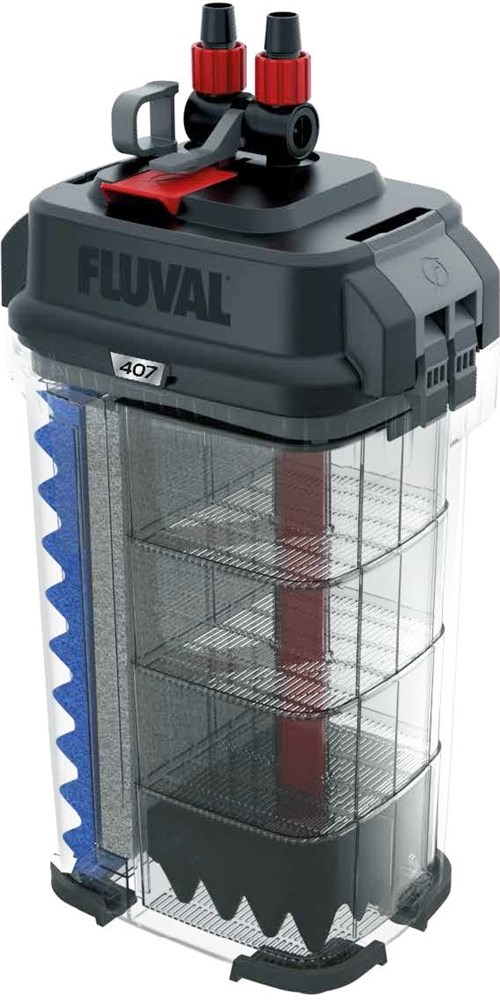 Fluval 407 - внешний фильтр для аквариумов от 150 до 500 литров H044940 - фото 25347
