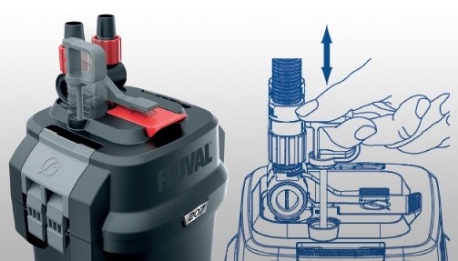 Fluval 307 - внешний фильтр для аквариумов от 90 до 330 литров H044630 - фото 25355