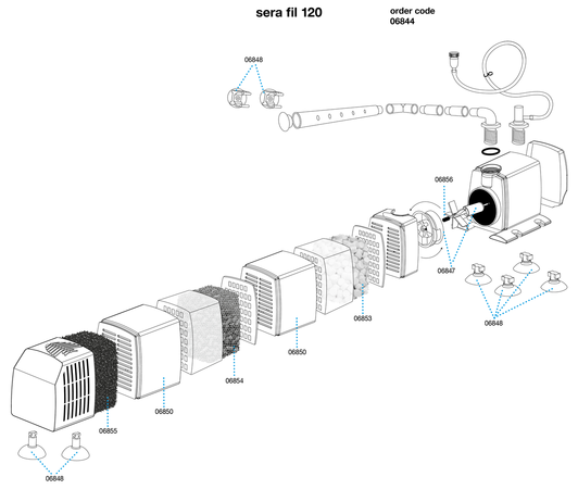 sera Fil 120 - внутренний фильтр для аквариумов до 120 литров S6844 - фото 26402