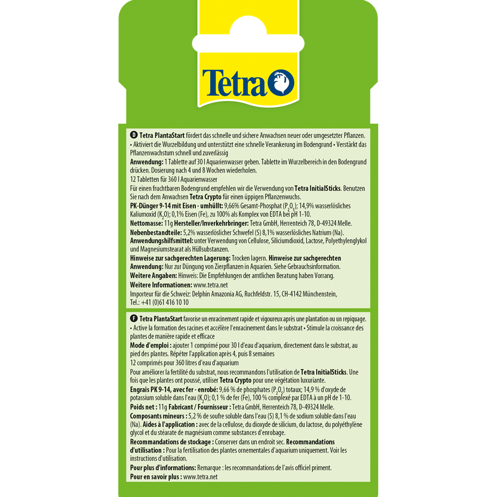 Tetra PlantaStart 12 таблеток - стимулятор роста аквариумных растений Tet-297494 - фото 26559
