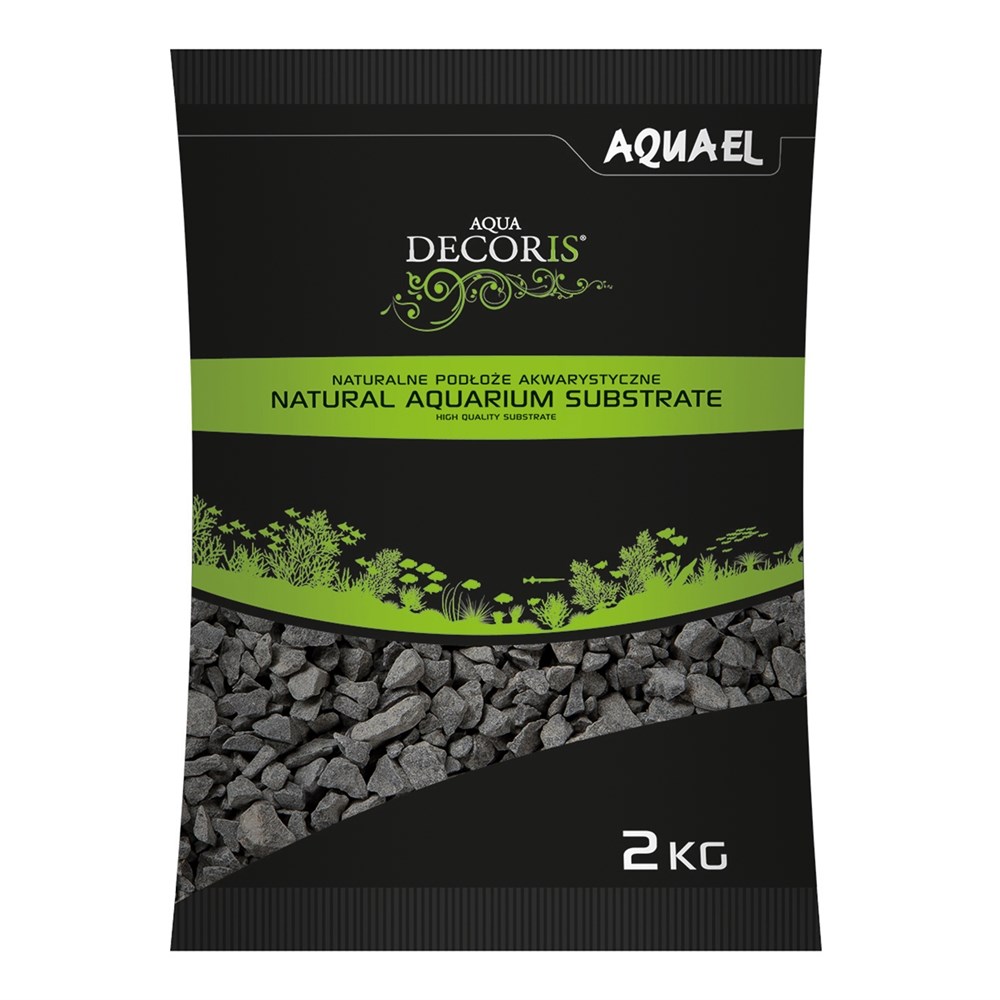 AQUAEL AQUA DECORIS BASALT GRAVEL 2- 4ММ, 2КГ (ЧЕРНЫЙ) - декоративный грунт для аквариума 114040 - фото 26570