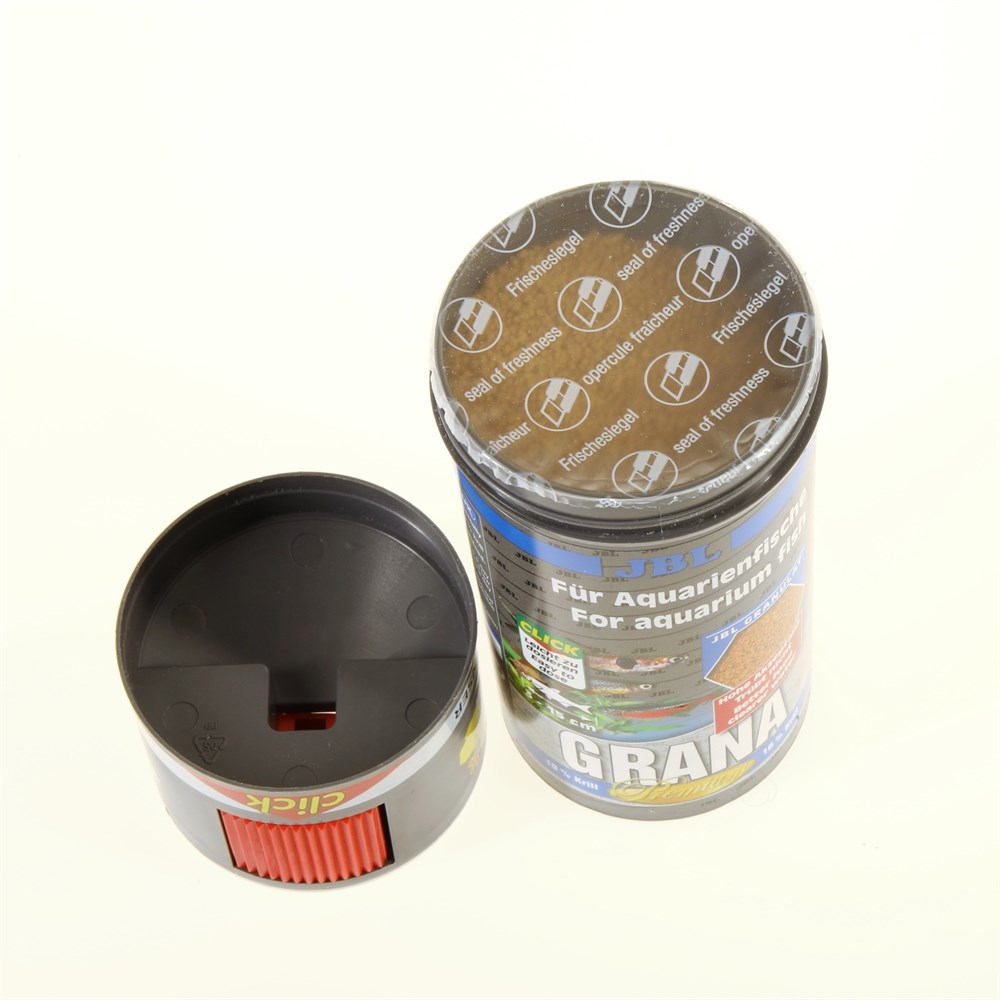JBL Grana CLICK 250 мл. (110 г.) - Основной корм класса премиум в форме гранул для небольших рыбв банке с дозатором 282.4064700 - фото 26602