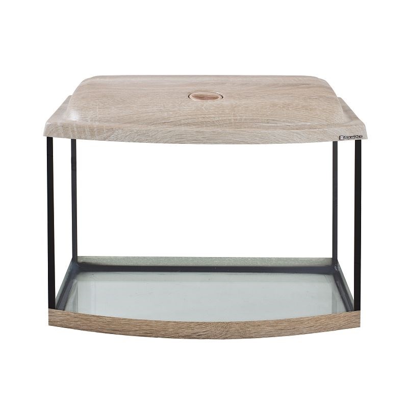 Aquaplus аквариум Ф50 / 46л фигурный Дуб сонома LED (50*30*35)+Крышка, лампа  LEDDY TUBE Retro Fit Sunny 1*8Вт, стекло 5/5 (Аква Плюс) 991967 - фото 26774