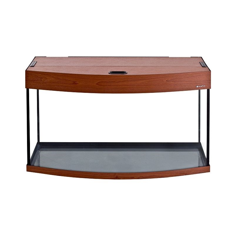 Aquaplus аквариум LUX Ф115 / 110л фигурный Итальянский орех LED (80*35*49)+Крышка, светильник LEDDY TUBE Retro Fit Sunny 1*16Вт, стекло 6/6 a90144 - фото 26888