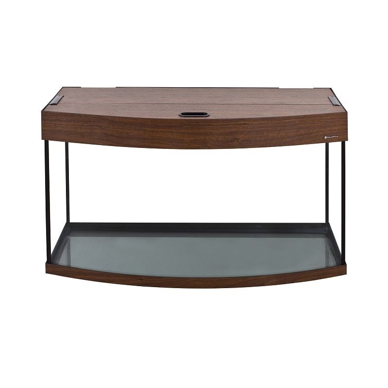 Aquaplus аквариум LUX Ф115 / 110л фигурный Орех LED (80*35*49)+Крышка, светильник LEDDY TUBE Retro Fit Sunny 1*16Вт, стекло 6/6 a90182 - фото 26900