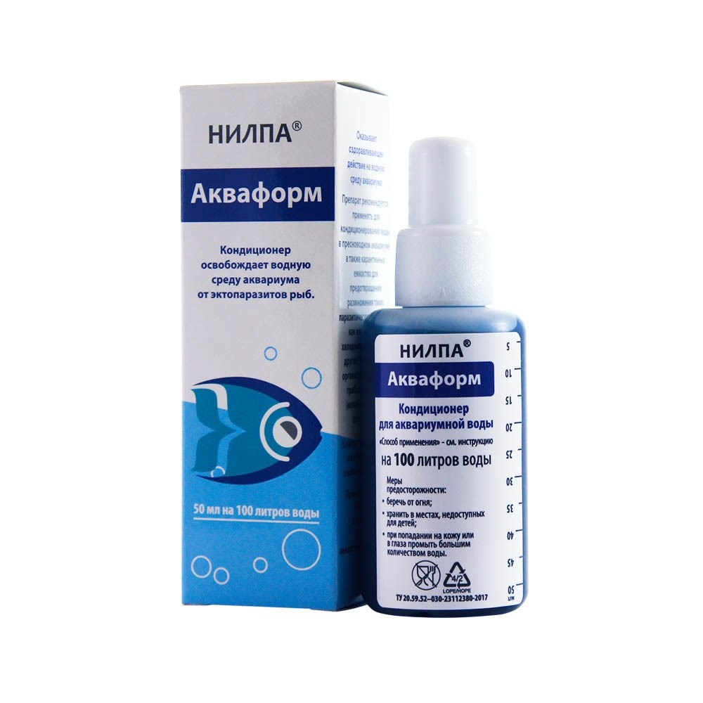 НИЛПА Акваформ 50мл , освобождает водную среду от экзопаразитов 2124Н - фото 27192