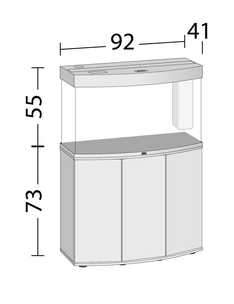 Juwel VISION 180 LED аквариум 180л белый (white) 92х41х55см 2х19W Фильтр Bioflow M, нагреватель 200 Вт Juw-9450 - фото 27259