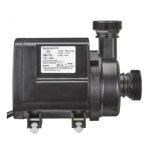 SICCE SYNCRA ADVANCED 7.0, 7000 л/ч, подъем 3,5м - Помпа универсальная 66426 - фото 27473