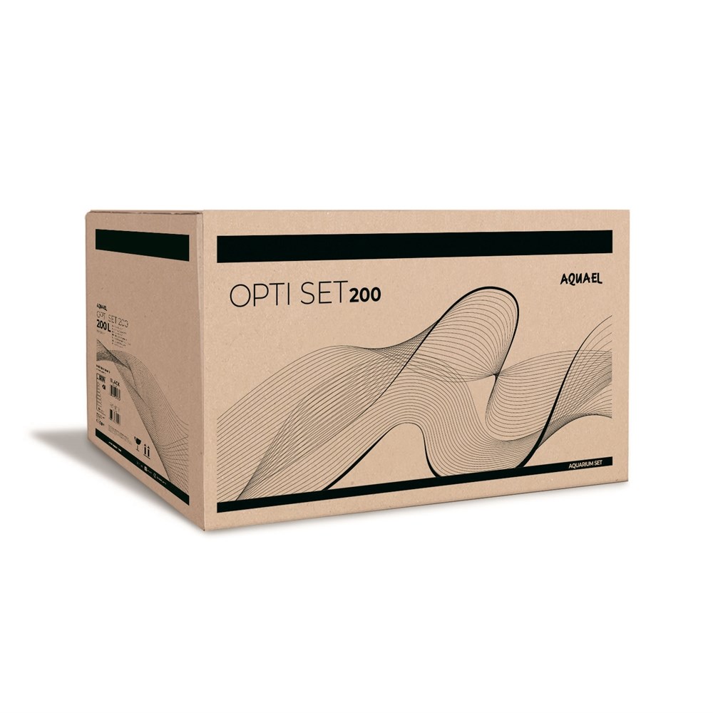 AQUAEL OPTI SET 200 л (чёрный) - аквариум из осветлённого стекла Opti White, 101x41x56 см 124305 - фото 27650