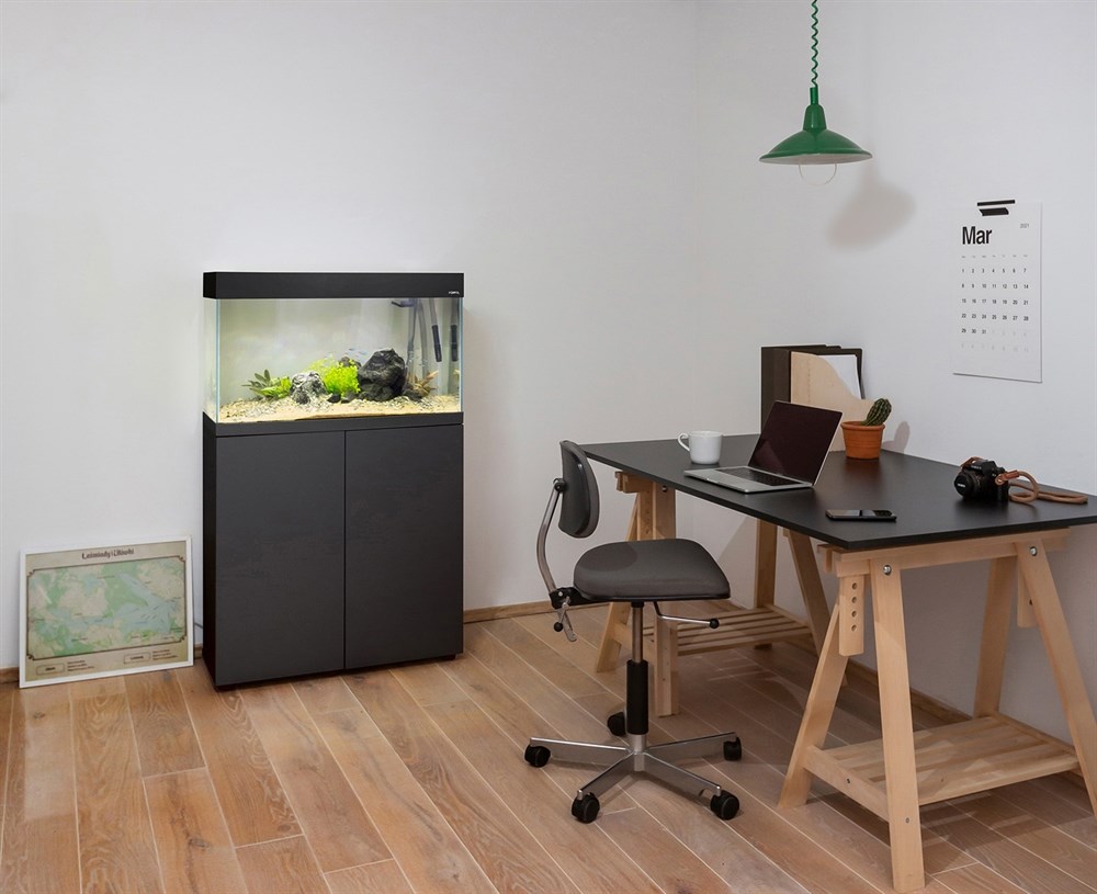 AQUAEL подставка под аквариум OPTI SET 125 л (чёрная) - 2 дверцы, 81x36x80 см 123420 - фото 27671