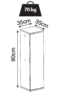 AQUAEL тумба для аквариумов Shrimp Set DUO и Nano Reef 49л, черная, с дверцей 122035 - фото 27730
