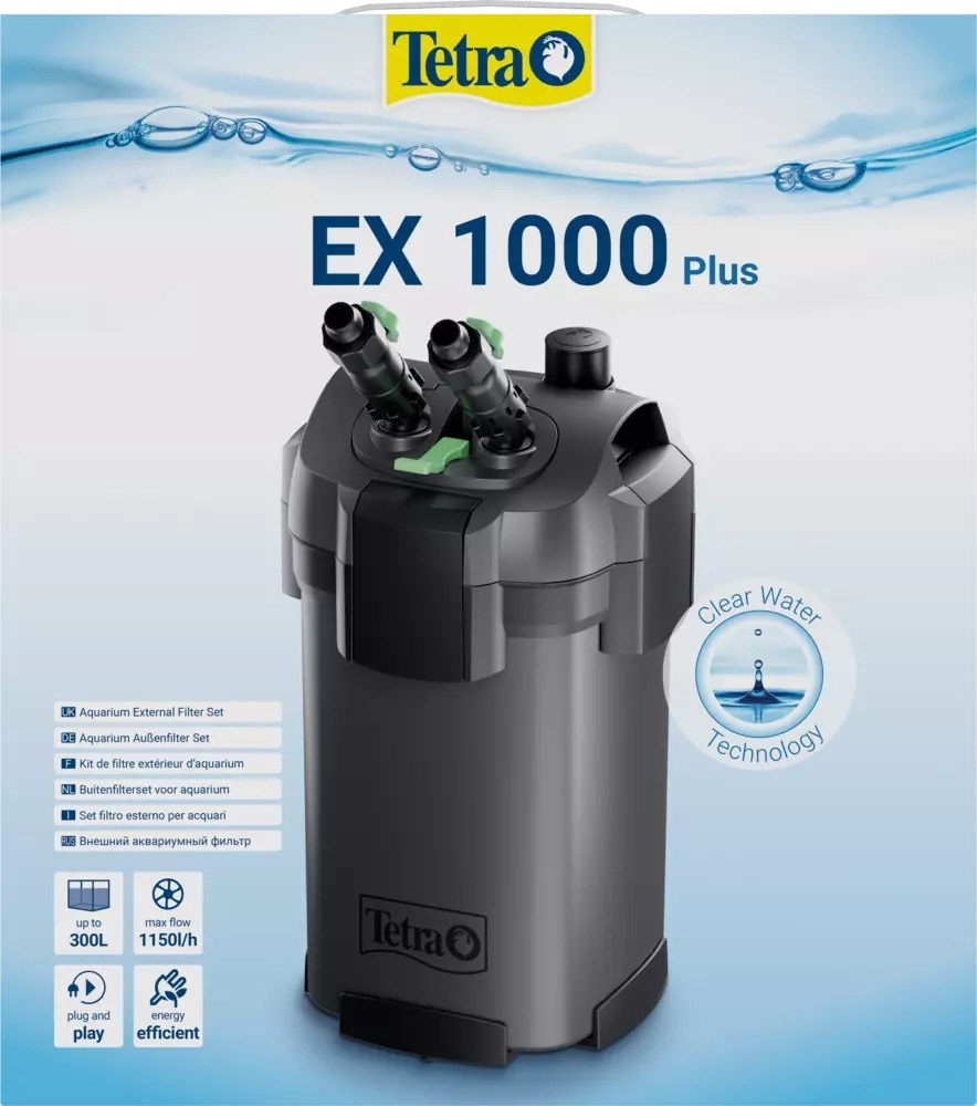 Tetra EX 1000 Plus - внешний фильтр для аквариумов от 100 до 300 литров Tet-302761 - фото 27993