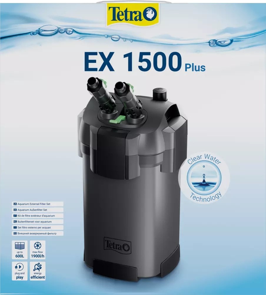 Tetra EX 1500 Plus - внешний фильтр для аквариумов от 300 до 600 литров Tet-302785 - фото 27998
