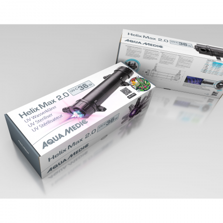 AQUA-MEDIC UV HELIX MAX (2.0) 36 Вт - УФ-стерилизатор для пресноводных и морских аквариумов, садовых прудов AM-80736 - фото 28256