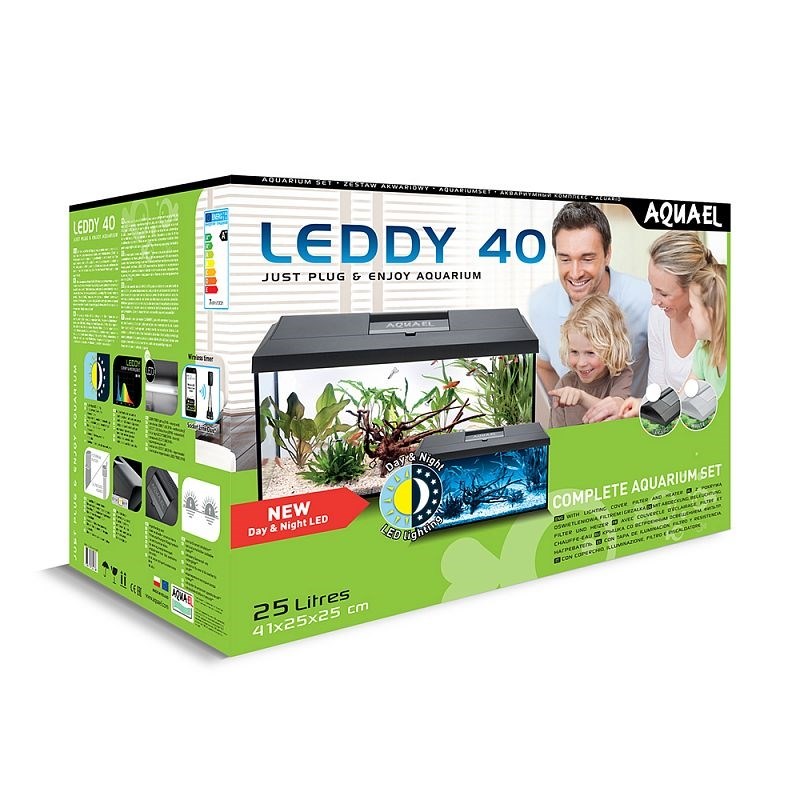 AQUAEL Leddy Set Plus 40 Day&Night 25 л - белый - аквариум с LED освещением, в комплекте с фильтром и нагревателем 124531 - фото 28556