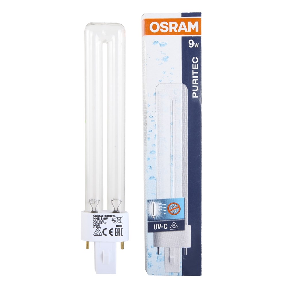 Osram Puritec 9 Вт  (G23 - с 2 штырьками) - лампа для УФ-стерилизаторов (8000 часов) EM-941226 - фото 28676