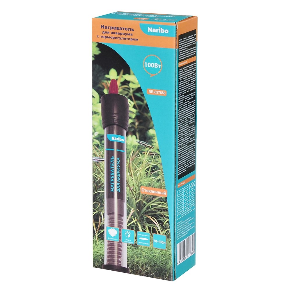 Naribo нагреватель 100 Вт стеклянный NR-627658 - фото 28694