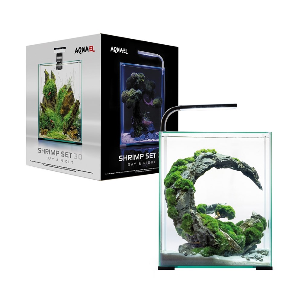 AQUAEL Shrimp set Smart LED Day/Night 30 л - аквариум с набором оборудования, черный 122980 - фото 28864