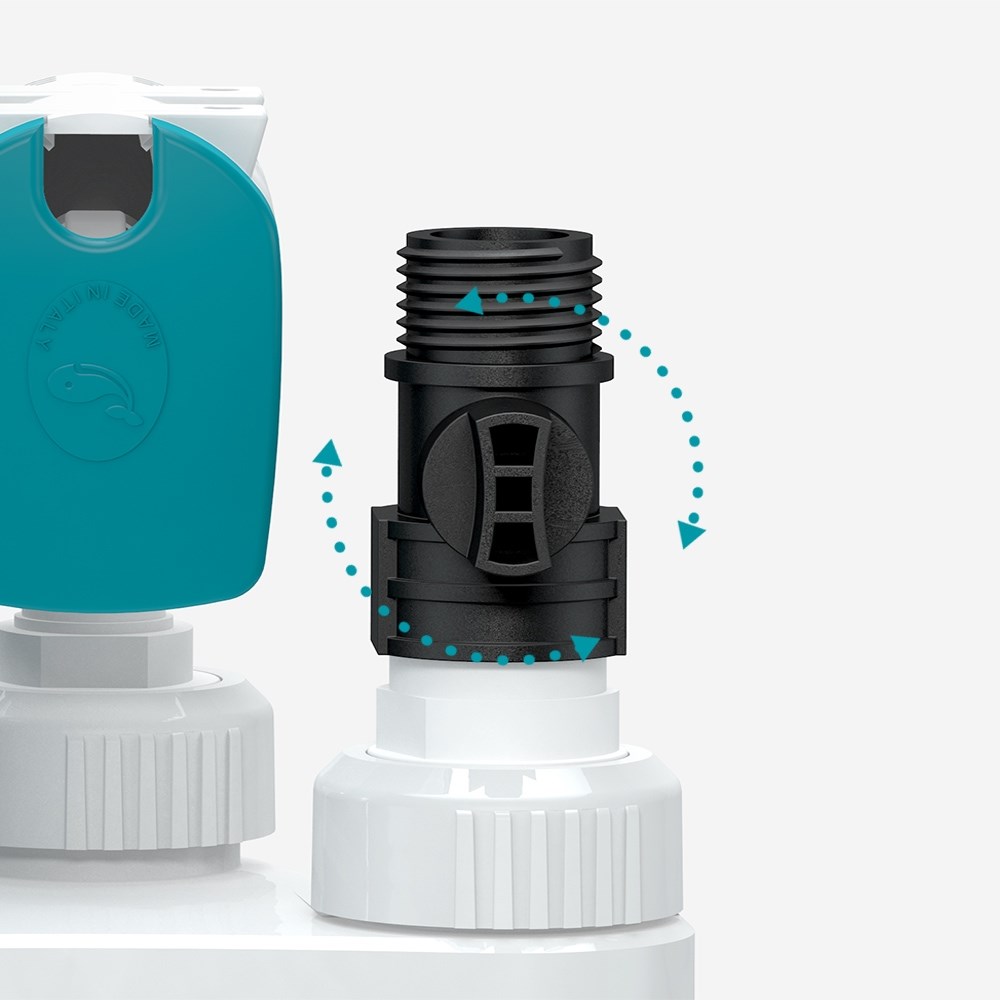 Чувствительная и универсальная регулировка скорости потока воды Обеспечивает строго контролируемый расход воды для подачи на наполнители любого типа с любой скоростью (даже таких смол, как Seachem Purigen ®).